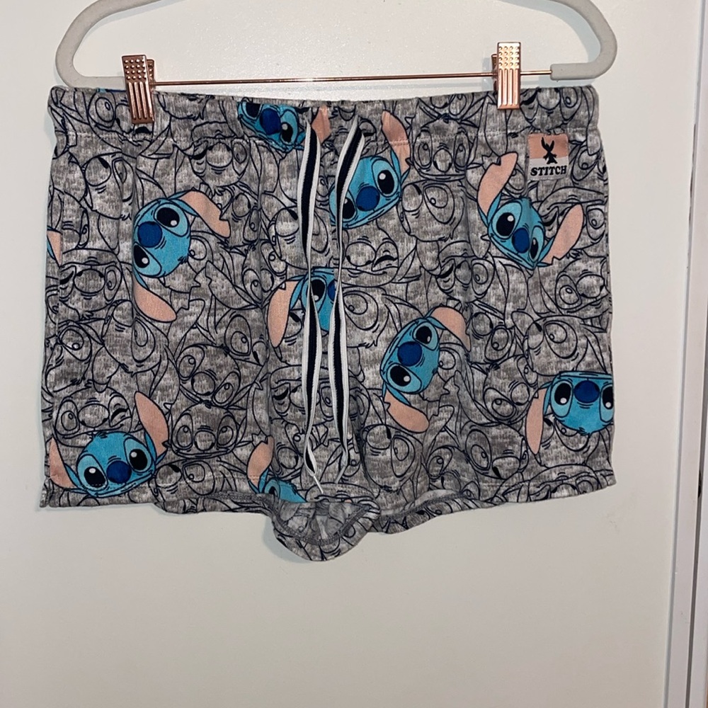 Disney Stitch Sleep Shorts in Gray | M